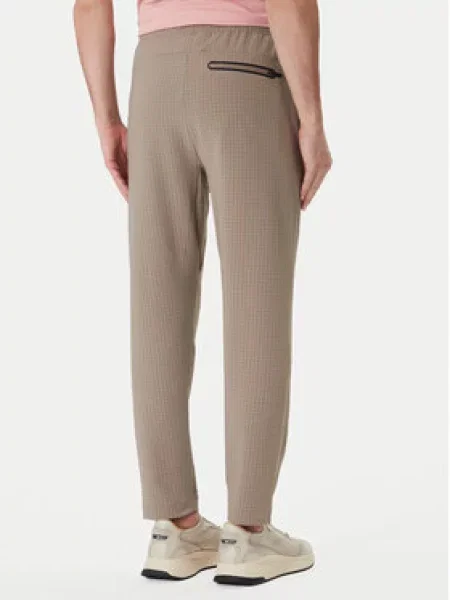 BOSS Hlače iz tkanine Terrace Tapered Fit bež
