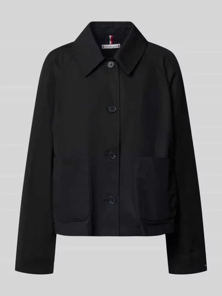 Trencz o kroju relaxed fit z czystej bawełny Tommy Hilfiger czarny