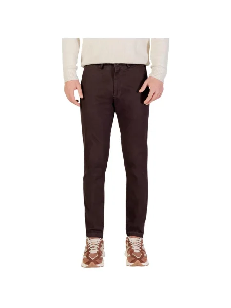 Pantaloni chino Borghese maro