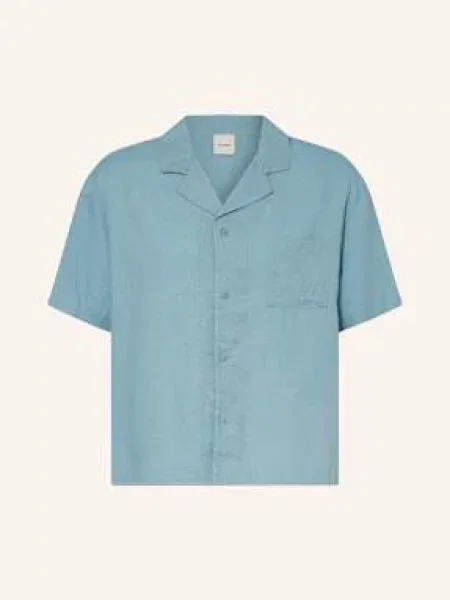 Calvin Klein Pyžamové Tričko Linen Blend Se Lnem tyrkysová