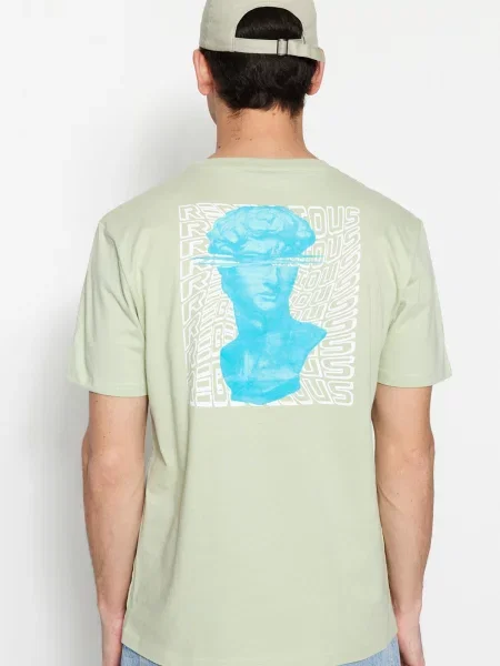 Tricou Trendyol cu decolteu rotund gri