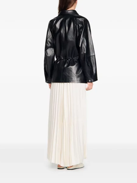 Geanta de piele Sandro negru