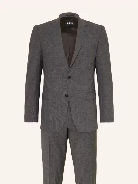 Boss Oblek Huge Slim Fit šedá