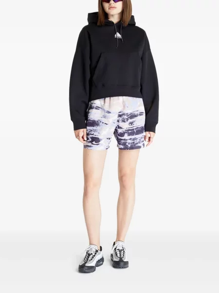 Top sport Nike din fleece plisat fără mâneci alb