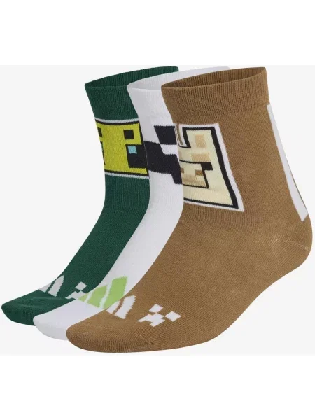 Skarpety adidas Minecraft brązowe junior 3 pary S szare