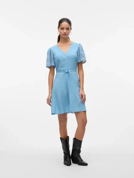 VERO MODA Rochie tip bluză VMGRACE turcoaz