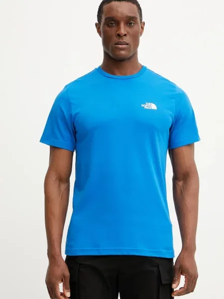 Тениска The North Face Simple Dome с изчистен дизайн синьо