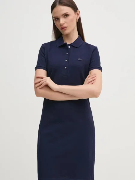Lacoste Rochie marin mini model drept albastru