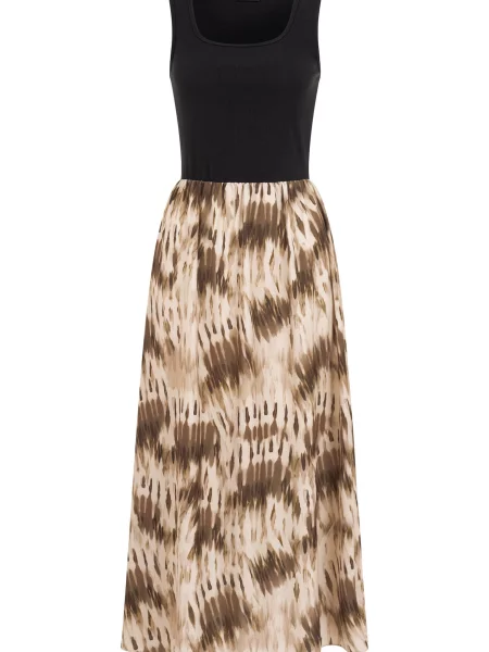Rochie bej / maro negru