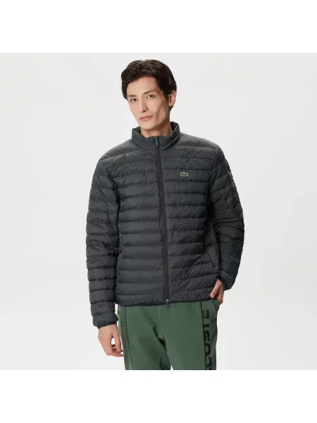 Lacoste Kurtka Ze Stójką Pikowana zielona