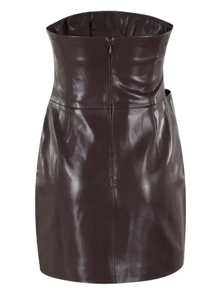 Rochie mini The Andamane drapată de costum maro