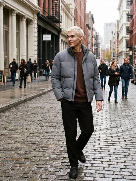 Куртка Jack & Jones с воротником синяя