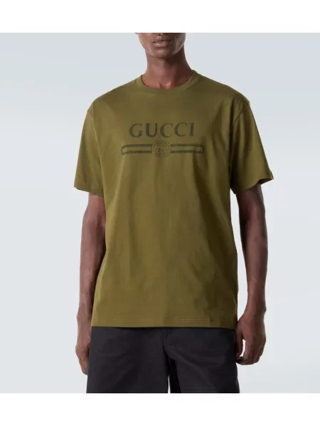 Tricou Gucci din jerseu verde