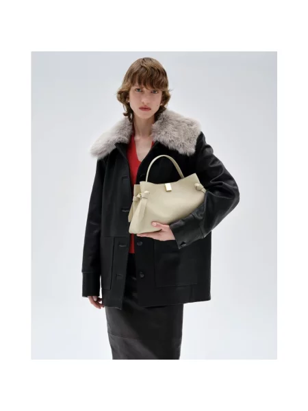 Yuzefi Torebki Kobieta ONE SIZE Skóra Torebka Gyoza Handle Bag beżowy