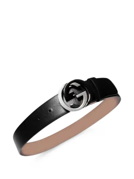 Cu centură curea Gucci din piele negru
