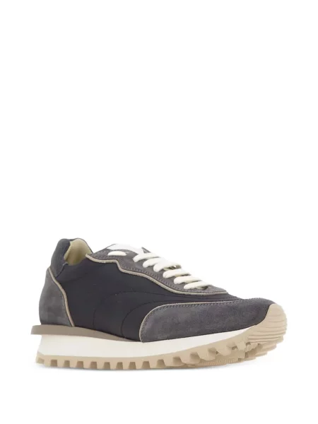 Sneakerși Eleventy din piele de căprioară gri