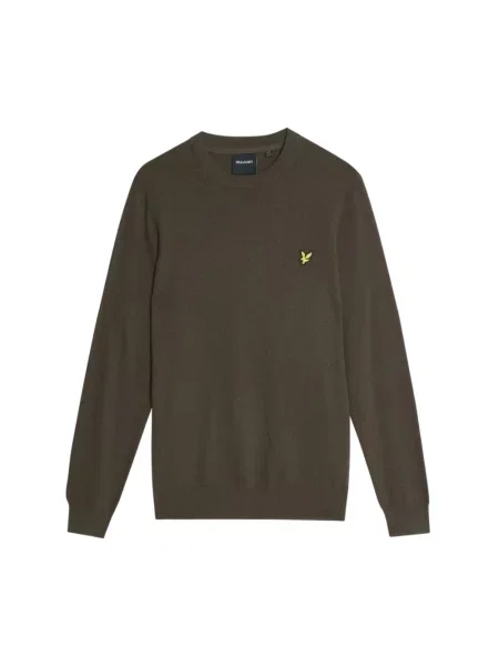 Sweter Lyle & Scott z wełny merino brązowy