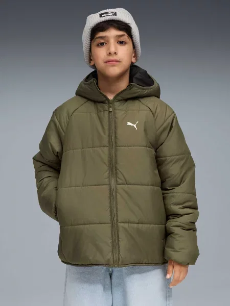 Дитяча Демісезонна куртка PUMA Reversible Puffer Jacket комбінований верх зелений