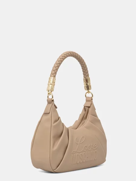 Chunky kabelka Love Moschino z ekologickej kože béžová