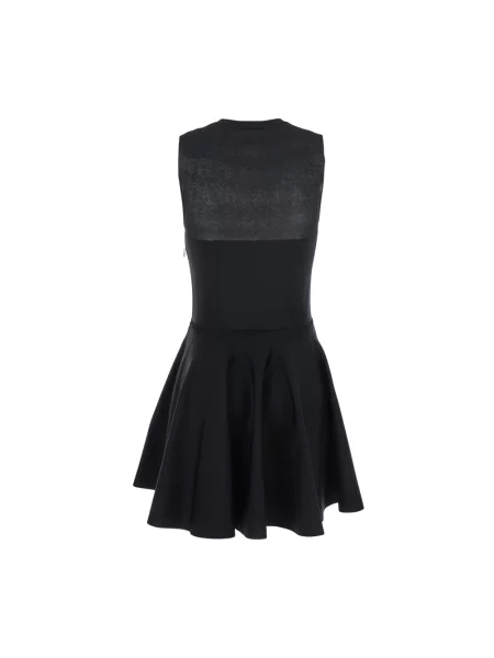 Lniana sukienka mini Givenchy czarna