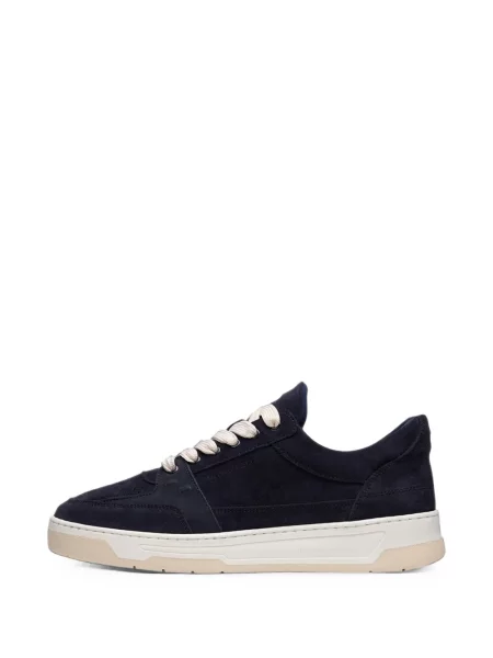 Sneakerși Filling Pieces din piele de căprioară albastru
