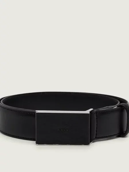 BOSS BLACK Curea de piele negru