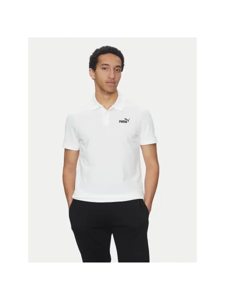 Puma Polo majica Essentials Regular Fit bela