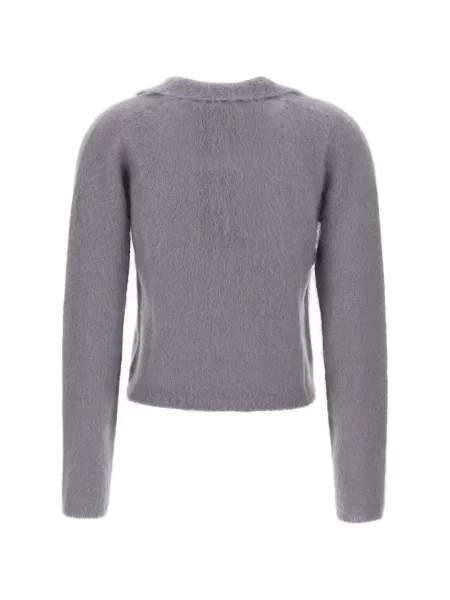 Lung pulover Max Mara cu decolteu în V gri