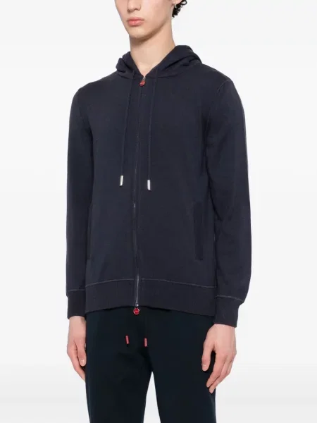 Cardigan Kiton din cașmir albastru