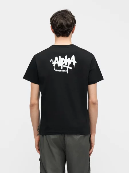 ALPHA INDUSTRIES Tričko čierna