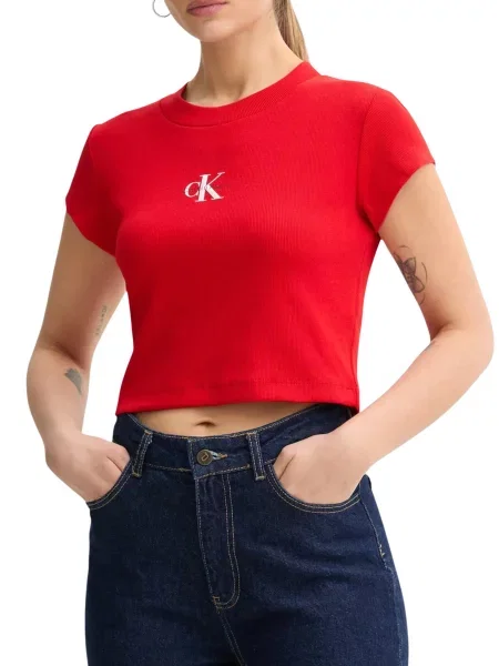 Тениска Calvin Klein Jeans червено