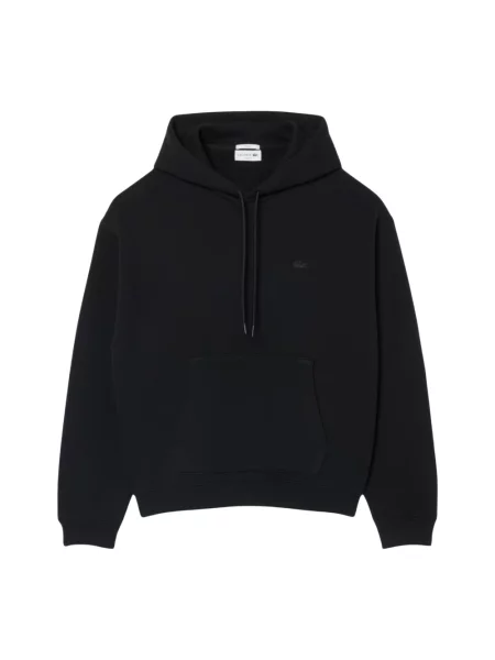 Bluza z kapturem Lacoste z kapturem czarna
