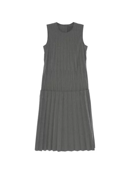Rochie plisată Jnby cu dungi plisat de costum gri