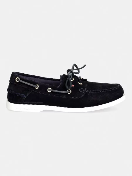 Mocasini Tommy Hilfiger Hilfiger Suede Boat Shoe Bleumarin