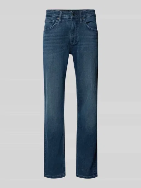 Jeansy o kroju tapered fit z mieszanki bawełny S.oliver Red Label granatowy