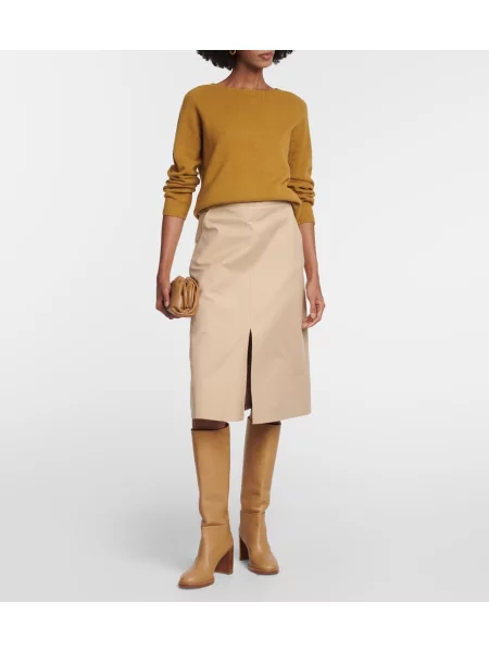 Sweter S Max Mara wełniany brązowy