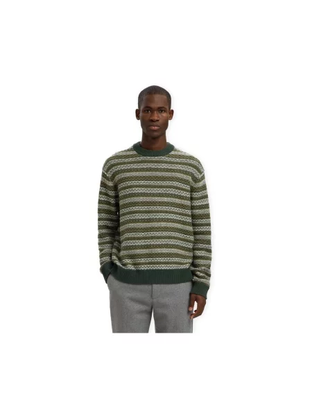 Pulover Selected tricotate verde