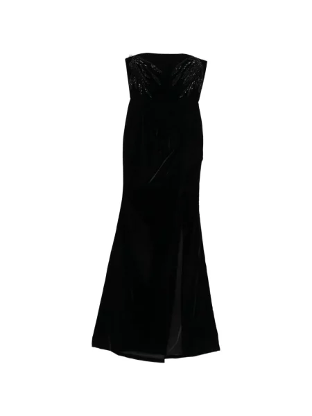 Rochie M.marquise cu crăpătură de costum negru