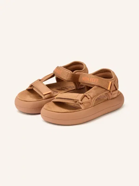 Moon Boot Sandály S Plochou Podrážkou Mb Super Sandal hnědá