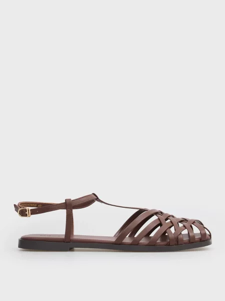 Шкіряні босоніжки Prpy коричневі