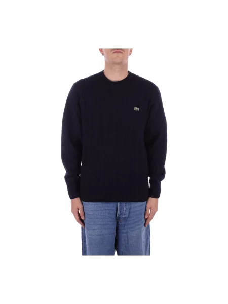 Sweter Lacoste wełniany niebieski