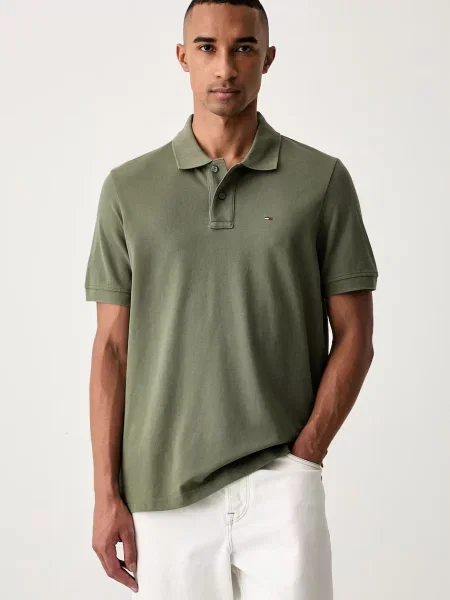 Tricou polo Tommy Jeans verde