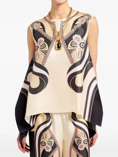 Top La Doublej cu model floral