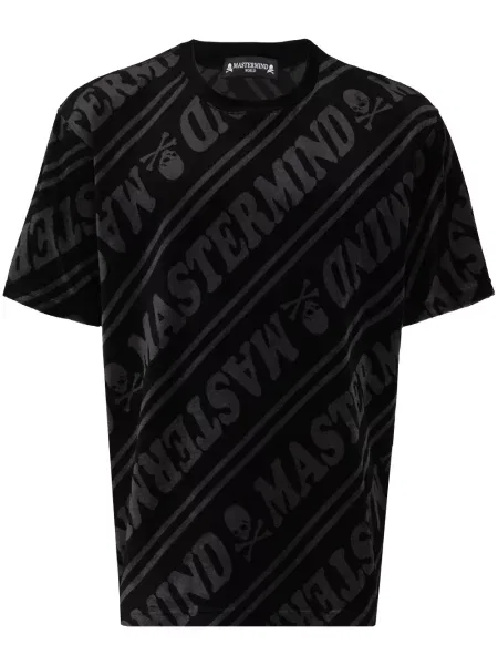 Tricou Mastermind Japan din velur cu imagine gri