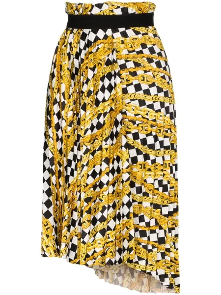 Fustă Balenciaga asimetrică alb