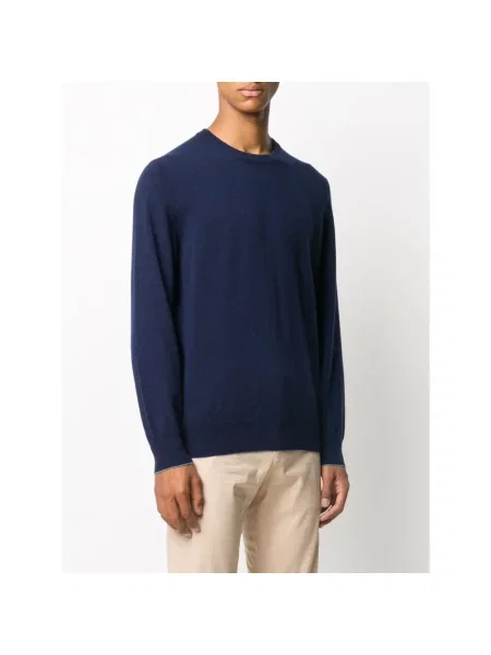 Dzianinowy sweter Brunello Cucinelli niebieski