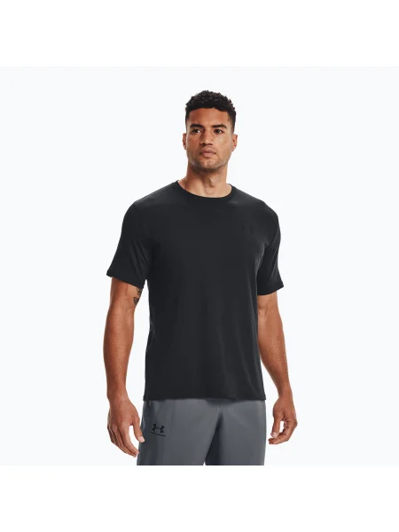 Under Armour Sportstyle Stânga piept SS tricou de antrenament pentru bărbați negru