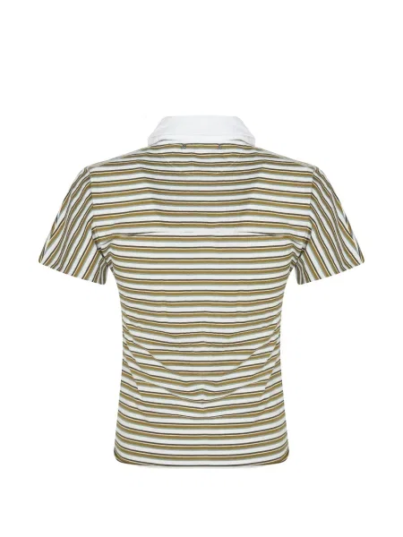 Gulerat top Golden Goose cu dungi alb