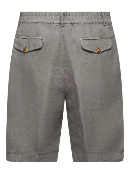 Pantaloni scurți Brunello Cucinelli de in plisate gri