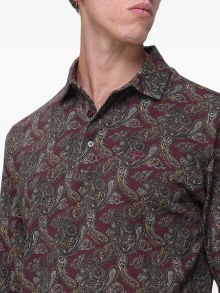 Polo Etro με σχέδιο paisley κόκκινο